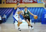 23 August 2008; Ty Proffitt, Notre Dame, in action against Jakob Siguroarson, Iceland. Emerald Hoops Day 3, Notre Dame v Iceland, National Basketball Arena, Tallaght, Co. Dublin. Picture credit: Stephen McCarthy / SPORTSFILE