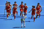 18 June 2015; Lizzie Colvin, Ireland, reacts after China scored a goal. Women’s World League Round 3, Ireland v China. Valencia, Spain. Picture credit: David Aliaga / SPORTSFILE