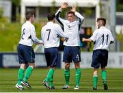 18 June 2015; Gary Messett, Ireland, celebrates scoring his side's first goal with team-mates Luke Evans, Carl McKee and Peter Cotter. This tournament is the only chance the Irish team have to secure a precious qualifying spot for the 2016 Rio Paralympic Games. 2015 CP Football World Championships, Ireland v Australia. St. George’s Park, Tatenhill, Burton-upon-Trent, Staffordshire, United Kingdom. Picture credit: Magi Haroun / SPORTSFILE