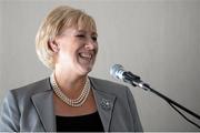 18 June 2015; Minister Heather Humphreys TD, Minister for Arts, Heritage and the Gaeltacht, speaks at the launch of the Shabra Charity Fundraising for the Genomic Sequencing Equipment for the Mater Hospital. Croke Park, Dublin. Picture credit: Cody Glenn / SPORTSFILE