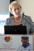 18 June 2015; Minister Heather Humphreys TD, Minister for Arts, Heritage and the Gaeltacht, speaks at the launch of the Shabra Charity Fundraising for the Genomic Sequencing Equipment for the Mater Hospital. Croke Park, Dublin. Picture credit: Cody Glenn / SPORTSFILE