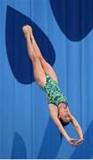 19 June 2015; Michelle Staudenherz, Austria, competes in the preliminary round of the Women's Diving 1m Springboard event. 2015 European Games, European Games Park, Baku, Azerbaijan. Picture credit: Stephen McCarthy / SPORTSFILE