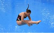 19 June 2015; Glulia Rogantin, Italy, competes in the preliminary round of the Women's Diving 1m Springboard event. 2015 European Games, European Games Park, Baku, Azerbaijan. Picture credit: Stephen McCarthy / SPORTSFILE