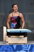 19 June 2015; Natasha MacManus, Ireland, competes in the preliminary round of the Women's Diving 1m Springboard event. 2015 European Games, European Games Park, Baku, Azerbaijan. Picture credit: Stephen McCarthy / SPORTSFILE