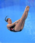 19 June 2015; Giulia Rogantin, Italy, competes in the preliminary round of the Women's Diving 1m Springboard event. 2015 European Games, European Games Park, Baku, Azerbaijan. Picture credit: Stephen McCarthy / SPORTSFILE