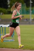 19 June 2015; Emer Fitzpatrick, Our Lady's Terenure, in action during the Girls 1500m steeplechase. GloHealth Tailteann Inter Provincial Track and Field Championships. Morton Stadium Santry, Dublin. Picture credit: Piaras Ó Mídheach / SPORTSFILE