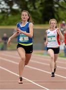 19 June 2015; Ciara Neville, Castetroy College, Limerick, on her way to winning the Girls 200m. GloHealth Tailteann Inter Provincial Track and Field Championships. Morton Stadium Santry, Dublin. Picture credit: Piaras Ó Mídheach / SPORTSFILE