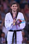 19 June 2015; Isaev Radik, Azerbaijan, after winning gold in the Men's Taekwondo over 80kg event. 2015 European Games, Crystal Hall, Baku, Azerbaijan. Picture credit: Stephen McCarthy / SPORTSFILE
