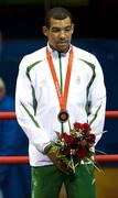 23 August 2008; Ireland's Darren Sutherland after the presentation of an Olympic Bronze Medal after the final of the the Middleweight, 75kg, division. Beijing 2008 - Games of the XXIX Olympiad, Beijing Workers' Gymnasium, Olympic Green, Beijing, China. Picture credit: Ray McManus / SPORTSFILE