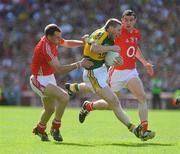 24 August 2008; Tomas O'Se, Kerry, in action against Alan O'Connor, left and Graham Canty, Cork. GAA Football All-Ireland Senior Champship Semi-Final, Kerry v Cork, Croke Park, Dublin. Picture credit: David Maher / SPORTSFILE