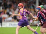 24 August 2008; Rose-Marie Breen, Wexford, in action against Sandra Tannion, Galway. Gala All-Ireland Camogie Semi-Final, Wexford v Galway, Nowlan Park, Kilkenny. Picture credit: Matt Browne / SPORTSFILE