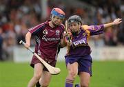 24 August 2008; Sandra Tannion, Galway, in action against Ursula Jacob, Wexford. Gala All-Ireland Camogie Semi-Final, Wexford v Galway, Nowlan Park, Kilkenny. Picture credit: Matt Browne / SPORTSFILE