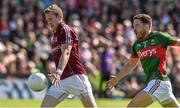 14 June 2015; Gary Sice, Galway, in action against Chris Barrett, Mayo. Connacht GAA Football Senior Championship Semi-Final, Galway v Mayo. Pearse Stadium, Galway. Picture credit: David Maher / SPORTSFILE