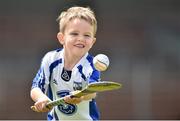 20 June 2015; Sean Óg O'Reagain, six years old, from Kilmacthomas, Co. Waterford on the pitch before the Waterford v Offaly game. GAA Football All-Ireland Senior Championship, Round 1A, Waterford v Offaly, Fraher Field, Dungarvan, Co. Waterford. Picture credit: Matt Browne / SPORTSFILE