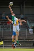 20 June 2015; Niall Smith, Offaly, in action against Mark Ferncombe, Waterford. GAA Football All-Ireland Senior Championship, Round 1A, Waterford v Offaly, Fraher Field, Dungarvan, Co. Waterford. Picture credit: Matt Browne / SPORTSFILE