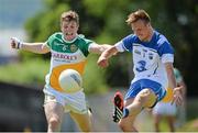20 June 2015; Mark Ferncombe, Waterford, in action against Johnny Moloney, Offaly. GAA Football All-Ireland Senior Championship, Round 1A, Waterford v Offaly, Fraher Field, Dungarvan, Co. Waterford. Picture credit: Matt Browne / SPORTSFILE