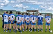 20 June 2015; Waterford players stand for a minute's silence in memory of the six Irish students that died in Berkeley, USA. GAA Football All-Ireland Senior Championship, Round 1A, Waterford v Offaly, Fraher Field, Dungarvan, Co. Waterford. Picture credit: Matt Browne / SPORTSFILE