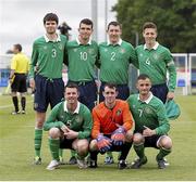 20 June 2015; The Ireland team. This tournament is the only chance the Irish team have to secure a precious qualifying spot for the 2016 Rio Paralympic Games. 2015 CP Football World Championships, Ireland v Portuga. St. George’s Park, Tatenhill, Burton-upon-Trent, Staffordshire, United Kingdom. Picture credit: Magi Haroun / SPORTSFILE