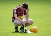 20 June 2015; A dejected Darragh Egerton, Westmeath, after the game. Electric Ireland Leinster GAA Hurling Minor Championship, Semi-Final, Westmeath v Dublin, Cusack Park, Mullingar, Co. Westmeath.Picture credit: Dáire Brennan / SPORTSFILE