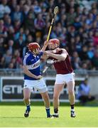20 June 2015; Joe Fitzpatrick, Laois, in action against Willie Hyland, Galway. Leinster GAA Hurling Senior Championship, Semi-Final, Galway v Laois, O'Connor Park, Tullamore, Co. Offaly. Photo by Sportsfile