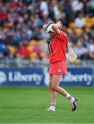 20 June 2015; A dejected Ashling Thompson, Cork, after the game. Liberty Insurance Senior Camogie Championship, Group 1, Cork v Galway, O'Connor Park, Tullamore, Co. Offaly. Photo by Sportsfile