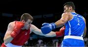 20 June 2015; Dean Gardiner, Ireland, left, exchanges punches with Guido Vianello, Italy, during their Men's Boxing Super Heavy +91kg Round of 16 bout. 2015 European Games, Crystal Hall, Baku, Azerbaijan. Picture credit: Stephen McCarthy / SPORTSFILE