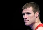 20 June 2015; Dean Gardiner, Ireland, before his Men's Boxing Super Heavy +91kg Round of 16 bout with Guido Vianello, Italy. 2015 European Games, Crystal Hall, Baku, Azerbaijan. Picture credit: Stephen McCarthy / SPORTSFILE