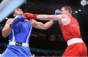20 June 2015; Dean Gardiner, Ireland, right, exchanges punches with Guido Vianello, Italy, during their Men's Boxing Super Heavy +91kg Round of 16 bout. 2015 European Games, Crystal Hall, Baku, Azerbaijan. Picture credit: Stephen McCarthy / SPORTSFILE