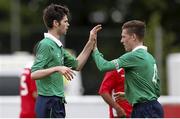 20 June 2015; Darragh Snell, Ireland, celebrates scoring a first half goal with teammate Luke Evans. This tournament is the only chance the Irish team have to secure a precious qualifying spot for the 2016 Rio Paralympic Games. 2015 CP Football World Championships, Ireland v Portuga. St. George’s Park, Tatenhill, Burton-upon-Trent, Staffordshire, United Kingdom. Picture credit: Magi Haroun / SPORTSFILE