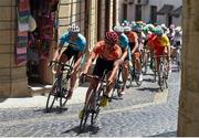 21 June 2015; Wouter Wippert, Netherlands, leads the peloton through the Old Town in Baku during the Men's Cycling Road Race event. 2015 European Games, Baku, Azerbaijan. Picture credit: Stephen McCarthy / SPORTSFILE