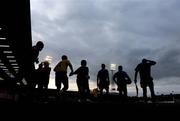 26 August 2008; The teams and officials make their way out onto the pitch for the start of the game. eircom League of Ireland Premier Division, Bohemians v Drogheda United, Dalymount Park, Dublin. Photo by Sportsfile