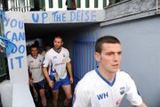 26 August 2008; Waterford players Wayne Hutchinson, Dan Shanahan and Shane Walsh make thair way back to the dressing room after the Waterford Hurling Press Night, Walsh Park, Waterford. Picture credit: Matt Browne / SPORTSFILE