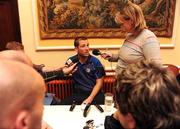 26 August 2008; Waterford player Ken McGrath speaking to journalists at the Waterford Hurling Press Night, Waterford. Picture credit: Matt Browne / SPORTSFILE