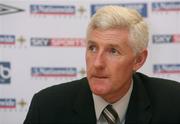 27 August 2008; Nigel Worthington, Northern Ireland manager, at the announcement of the Northen Ireland squad for their World Cup qualifiers against Slovakia on the 6th September 2008 and against Czech Republic on the 10th September 2008. Irish Football Association, Belfast. Picture credit: Oliver McVeigh / SPORTSFILE