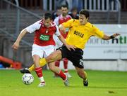 28 August 2008; Stefan Ishizaki, IF Elfsborg, in action against Keith Fahy, St. Patrick's Athletic. UEFA Cup 2nd Qualifying Round 2nd leg, St. Patrick's Athletic v IF Elfsborg, Richmond Park, Dublin. Picture credit: Matt Browne / SPORTSFILE