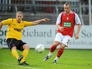 28 August 2008; Andreas Augustsson, IF Elfsborg, in action against Mark Quigley, St. Patrick's Athletic. UEFA Cup 2nd Qualifying Round 2nd leg, St. Patrick's Athletic v IF Elfsborg, Richmond Park, Dublin. Picture credit: Matt Browne / SPORTSFILE