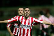 29 August 2008; Mark Farren, Derry City, celebrates after scoring his side's first goal. eircom league Premier Division, Derry City v Finn Harps, Brandywell, Derry. Picture credit: Oliver McVeigh / SPORTSFILE