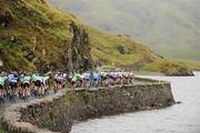 29 August 2008; A general view of the peloton travelling alongside Lough Mask. 2008 Tour of Ireland - Stage 3, Ballinrobe - Galway. Picture credit: Stephen McCarthy / SPORTSFILE