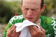 29 August 2008; Benny De Schrooder, of the An Post sponsored Sean Kelly team, cleans himself off after the stage. 2008 Tour of Ireland - Stage 3, Ballinrobe - Galway. Picture credit: Stephen McCarthy / SPORTSFILE  *** Local Caption ***