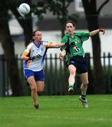 30 August 2008; Deidre O'Riordan, London, in action against Catriona Byrne, Wicklow. TG4 All-Ireland Ladies Junior Football Championship Semi-Final, London v Wicklow, St. Peregrine's, Blakestown Rd, Dublin. Picture credit: Damien Eagers / SPORTSFILE