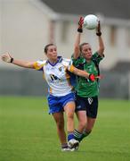 30 August 2008; Claire Towey, London, in action against Lorna Fusciardi, Wicklow. TG4 All-Ireland Ladies Junior Football Championship Semi-Final, London v Wicklow, St. Peregrine's, Blakestown Rd, Dublin. Picture credit: Damien Eagers / SPORTSFILE