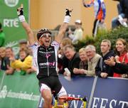 30 August 2008; Russell Downing, Pinarello Canditv, celebrates as he crosses the line to win the fourth stage of the Tour of Ireland into Dingle. 2008 Tour of Ireland - Stage 4, Limerick - Dingle. Picture credit: Stephen McCarthy / SPORTSFILE