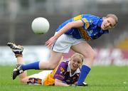 30 August 2008; Mary O'Neill, Wexford, in action against Jennifer Grant, Tipperary. TG4 All-Ireland Ladies Intermediate Football Championship Semi-Final, Tipperary v Wexford, Pairc Tailteann, Navan, Co. Meath. Photo by Sportsfile