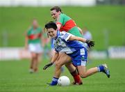 30 August 2008; Therese McNally, Monaghan, in action against Nicola Hurst, Mayo. TG4 All-Ireland Ladies Senior Football Championship Semi-Final, Mayo v Monaghan, Pairc Tailteann, Navan, Co. Meath. Photo by Sportsfile