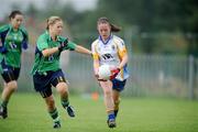 30 August 2008; Lisa Brady, Wicklow, in action against Anna McGillicuddy, London. TG4 All-Ireland Ladies Junior Football Championship Semi-Final, London v Wicklow, St. Peregrine's, Blakestown Rd, Dublin. Picture credit: Damien Eagers / SPORTSFILE