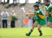 31 August 2008; Shauna Flynn, Offaly, shoots to score her side's second goal. All-Ireland Minor B Championship Final, Offaly v Waterford, Geraldine Park, Athy, Co. Kildare. Photo by Sportsfile