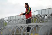 21 June 2015; Donegal manager Davy McLaughlin gives instructions from up on the terrace. Aisling McGing U21 B Championship Final, Donegal v Longford, Markiewicz Park, Sligo. Picture credit: Seb Daly / SPORTSFILE