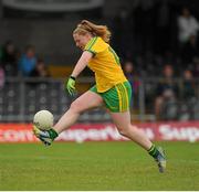 21 June 2015; Amber Barrett, Donegal, in action. Aisling McGing U21 B Championship Final, Donegal v Longford, Markiewicz Park, Sligo. Picture credit: Seb Daly / SPORTSFILE