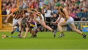 21 June 2015; Liam Óg McGovern, Wexford, in action against Conor Fogarty, left, Jackie Tyrell, and Paul Murphy, right, Kilkenny. Leinster GAA Hurling Senior Championship, Semi-Final, Kilkenny v Wexford, Nowlan Park, Kilkenny. Picture credit: Piaras Ó Mídheach / SPORTSFILE