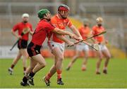 21 June 2015; Artie McGuinness, Armagh, in action against Michael Hughes, Down. Ulster GAA Hurling Senior Championship, Quarter-Final, Armagh v Down, Athletic Grounds, Armagh. Picture credit: Sam Barnes / SPORTSFILE